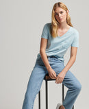 Studios Pocket V Neck Tee - Sky Blue