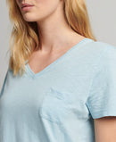 Studios Pocket V Neck Tee - Sky Blue