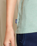 Vintage Logo Embroidered Tee - Sage Marl