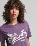 Vintage Script Style Coll Tee - Vintage Smoke Purple