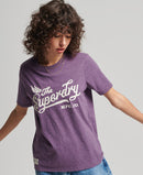 Vintage Script Style Coll Tee - Vintage Smoke Purple