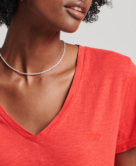 Studios Embroidered Tee - Soda Pop Red