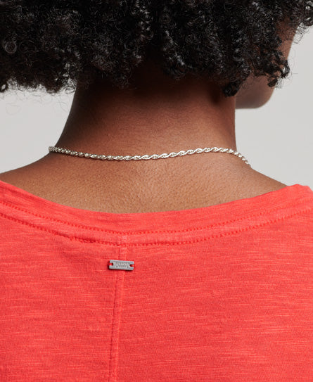 Studios Embroidered Tee - Soda Pop Red