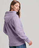 Vintage Logo Embossed Hoodie - Pale Lilac Marl