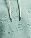 Vintage Logo Embossed Hoodie - Sage Marl