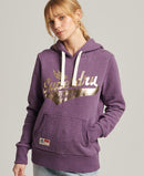 Vintage Script Style Coll Hoodie - Vintage Smoke Purple