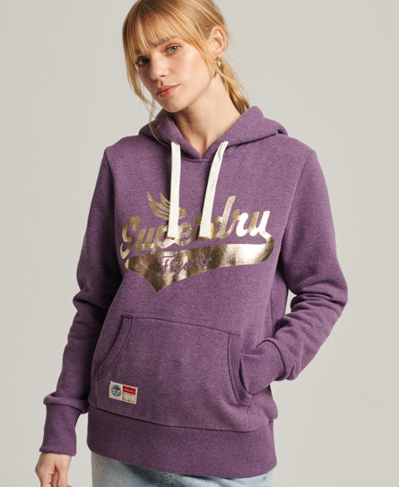 Vintage Script Style Coll Hoodie - Vintage Smoke Purple