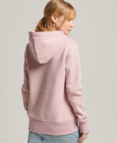 Vintage Script Style Coll Hoodie - Soft Pink Marl