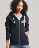 Vintage Vl Narrative Zip Hoodie - Eclipse Navy