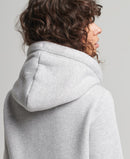 Vintage Logo Embroidered Zip Hoodie - Glacier Grey