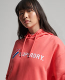 CODE Applique Hoodie - Coral