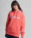CODE Applique Hoodie - Coral