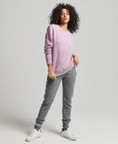 Vintage Logo Round Neck Jumper - Vintage Purple Marl