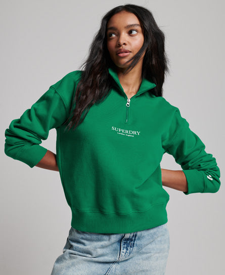 Code Core Sport 1/2 Zip Sweat - Beverly Green