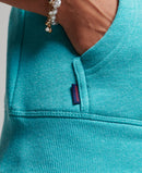 Vintage Logo Embossed Ziphood - Aqua Shore Marl