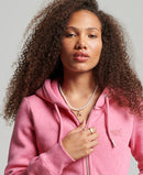 Vintage Logo Embossed Ziphood - Blossom Pink Marl