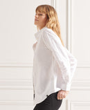 Linen Boyfriend Shirt - Optic