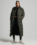 Touchline Longline Padded Coat - Khaki Grid