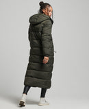 Touchline Longline Padded Coat - Khaki Grid