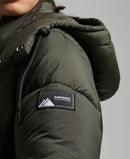 Touchline Longline Padded Coat - Khaki Grid