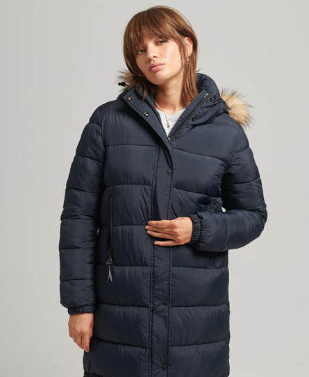 Hooded Long Coat - Eclipse Navy