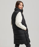 Longline Quilted Gilet - Black