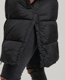 Longline Quilted Gilet - Black