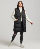 Longline Quilted Gilet - Black