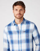 Long Sleeve 1 Pocket Shirt - White