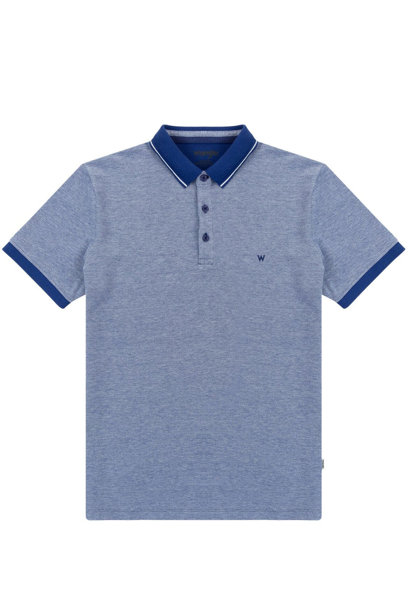 Short Sleeve Refined Polo - Twilight Blue