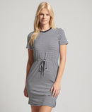 Studios Drawstring T-shirt Dress - Navy/cream Stripe