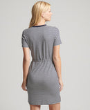 Studios Drawstring T-shirt Dress - Navy/cream Stripe