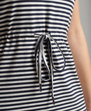 Studios Drawstring T-shirt Dress - Navy/cream Stripe