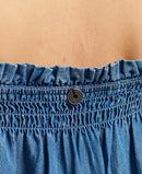 Vintage Off Shoulder Dress - Mid Wash