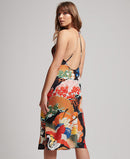 Vintage Midi Halter Slip Dress - Kam Multi