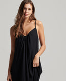 Vintage Long Beach Cami Dress - Jet Black