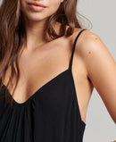 Vintage Long Beach Cami Dress - Jet Black