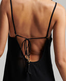 Vintage Long Beach Cami Dress - Jet Black