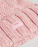 Cable Knit Beanie - Rose Tweed