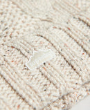 Cable Knit Beanie - Oatmeal Tweed