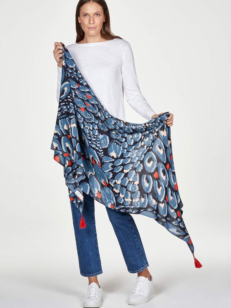 Saraband Shawl Scarf - Atlantic Blue
