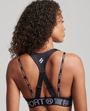 Sport Train Branded Elastic Bra - Black
