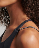 Sport Train Branded Elastic Bra - Black