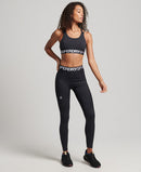 Sport Train Branded Elastic Bra - Black