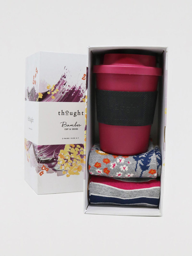 Ladies Sock & Cup Gift Box - Multi