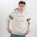 Striped Sleeve Hoodie - Grey