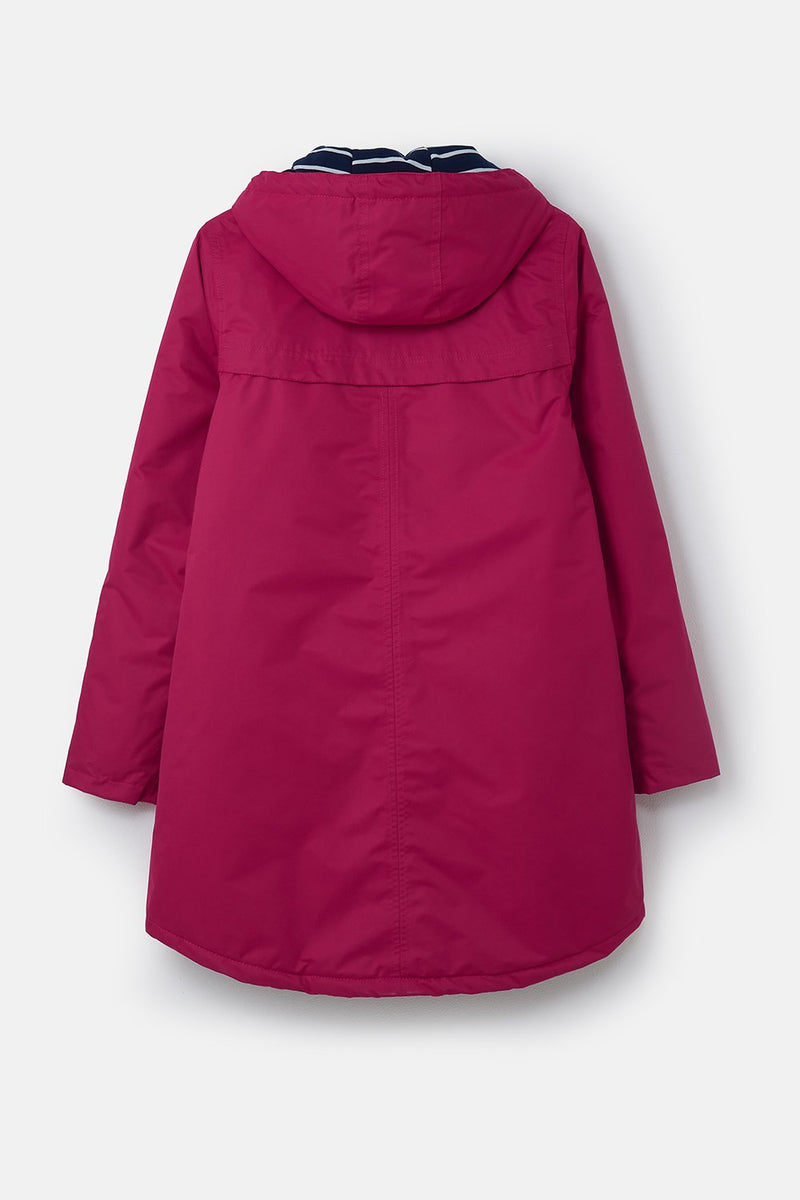 Iona Long Hooded Jacket - Raspberry