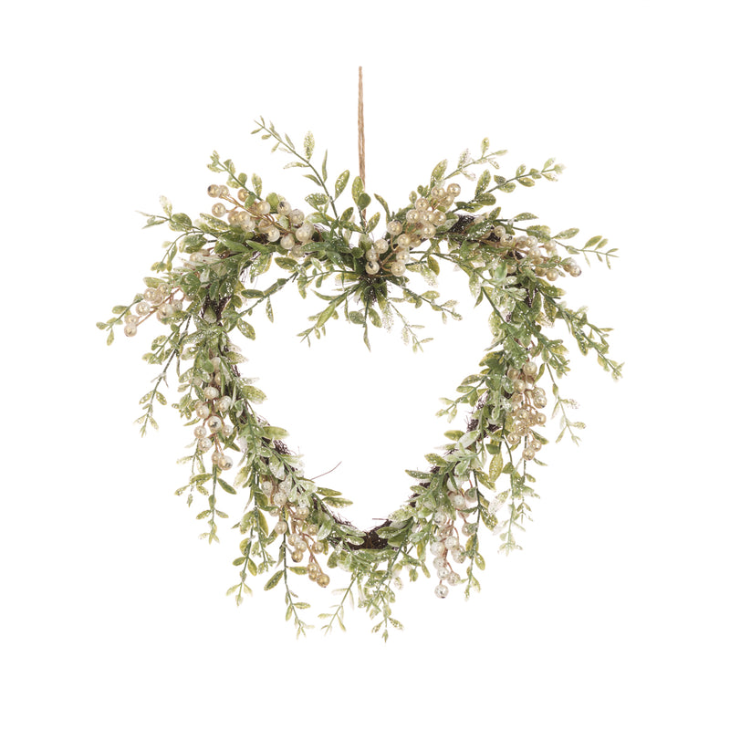 Sparkle Berry Heart Wreath