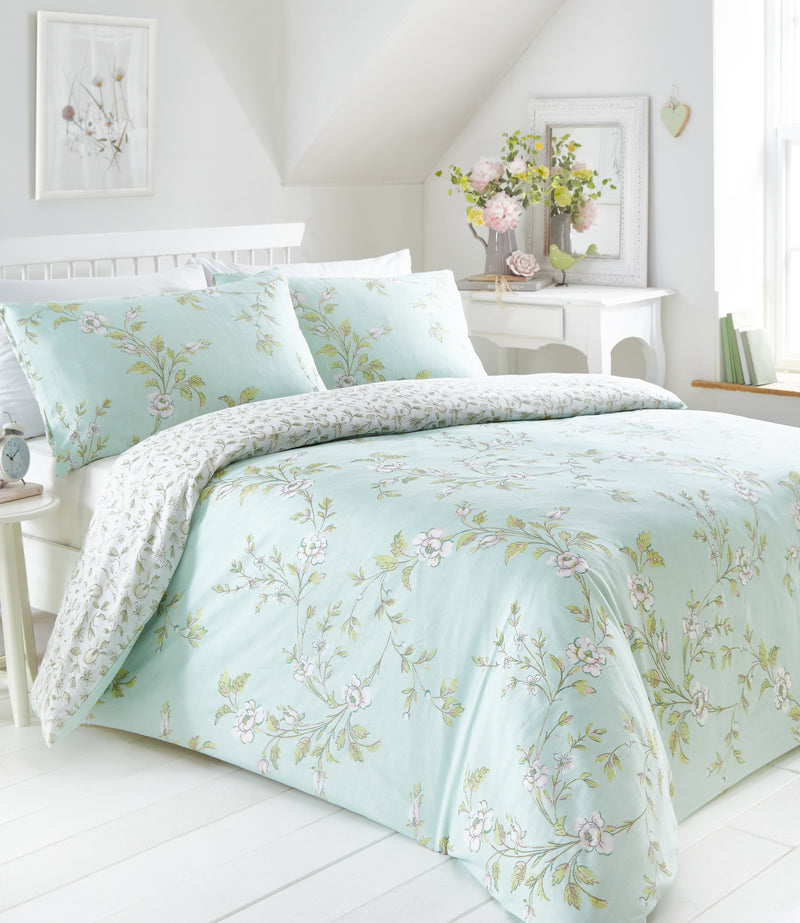 Yasmina Duvet Cover Set Duckegg - Duck Egg