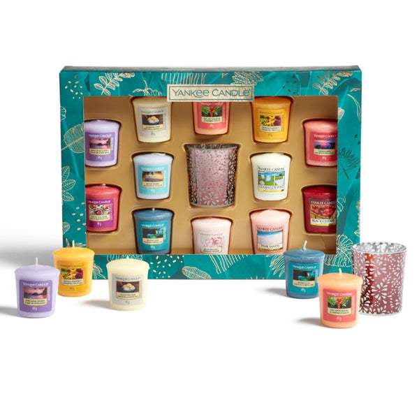 Spring Summer 12 Votive Candles & Holder